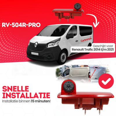 Renault Trafic Derde Remlicht Achteruitrijcamera | 2014 t/m 2021 | Nachtzicht | HD Beeld