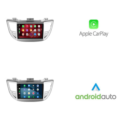 Hyundai Tucson CarPlay & Android Auto Radio | 2015 bis 2018 | 9 Zoll | Android 15 | Silber | CTX-7115