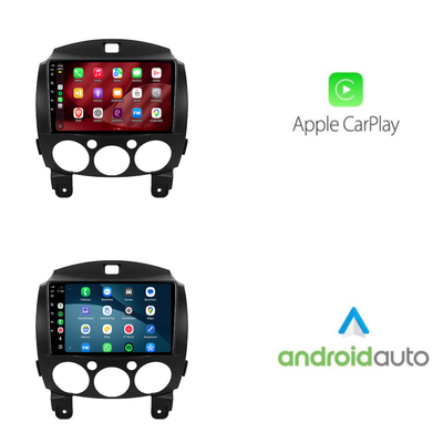 Mazda 2 CarPlay & Android Auto radio | 2008 t/m 2014 | 9 inch | Android 15