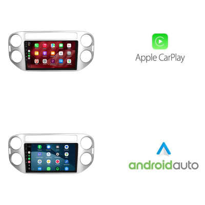 Volkswagen Tiguan CarPlay & Android Auto radio | 2007 t/m 2015 | 9 inch | Android 15 | Zilver | CTX-7120