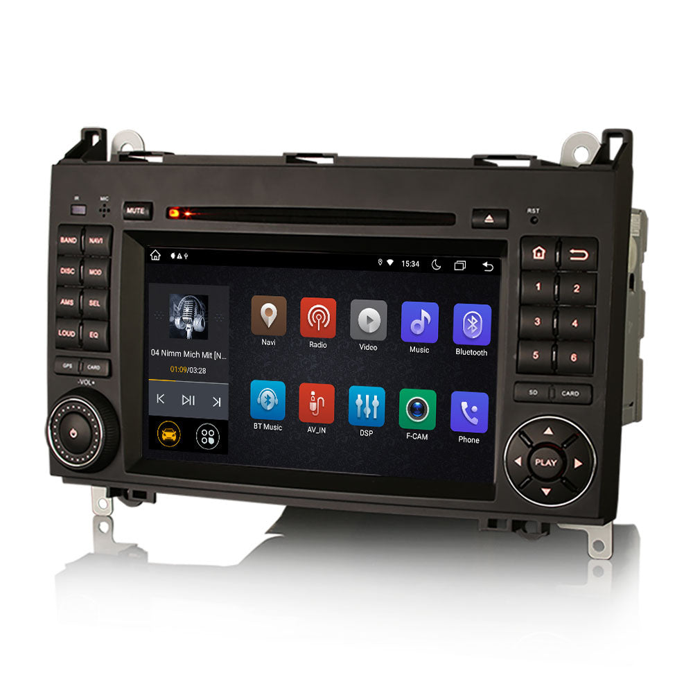 Mercedes Clase A/B, Sprinter, Vito/Viano y VW Crafter | Android 14 | Autorradio | CarPlay y Android Auto