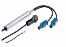 Amplificador de antena de radio | 2x Fakra a conector DIN acodado | ZRS-SA2F-ISO