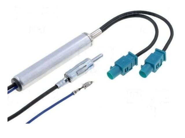 Amplificador de antena de radio | 2x Fakra a conector DIN