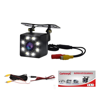 Cámara de visión trasera Cartronix RV-310 | Universal | 8 LED | Visión nocturna