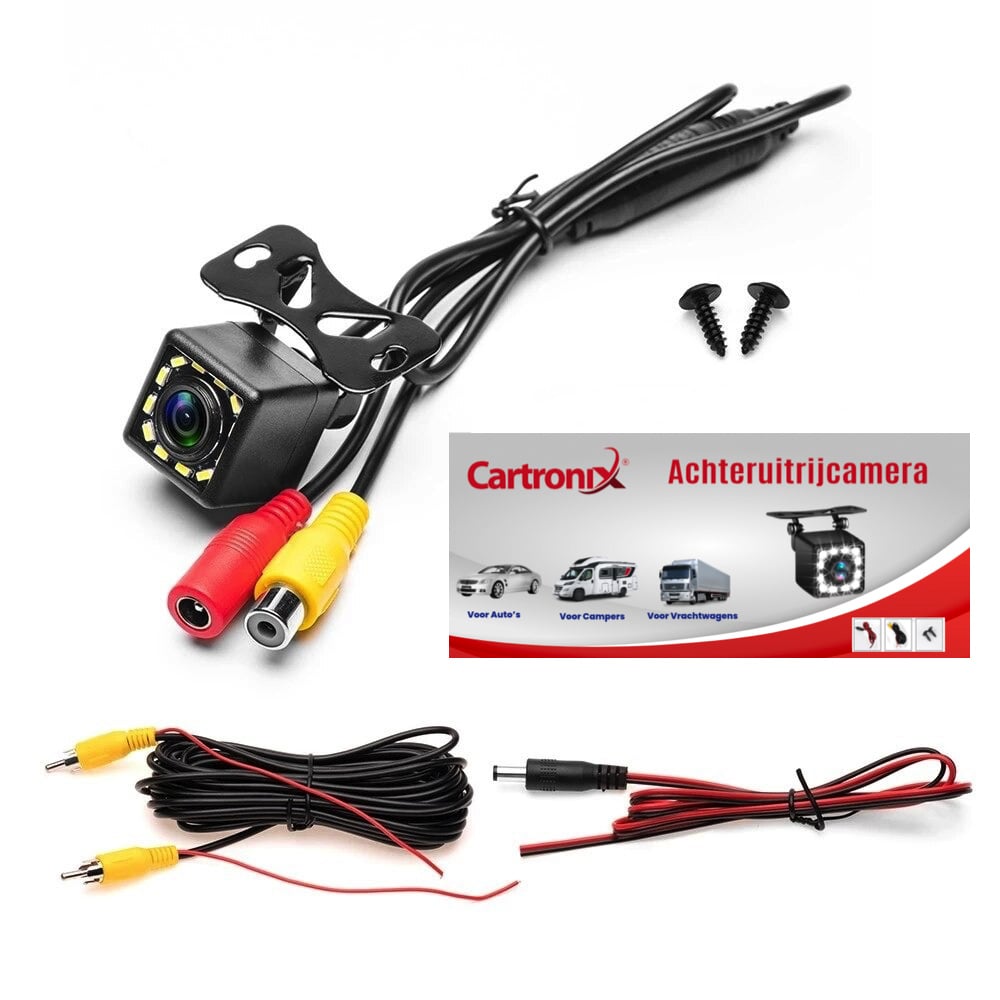 Cámara de visión trasera Cartronix RV-320 | Universal | 12 LED | Visión nocturna