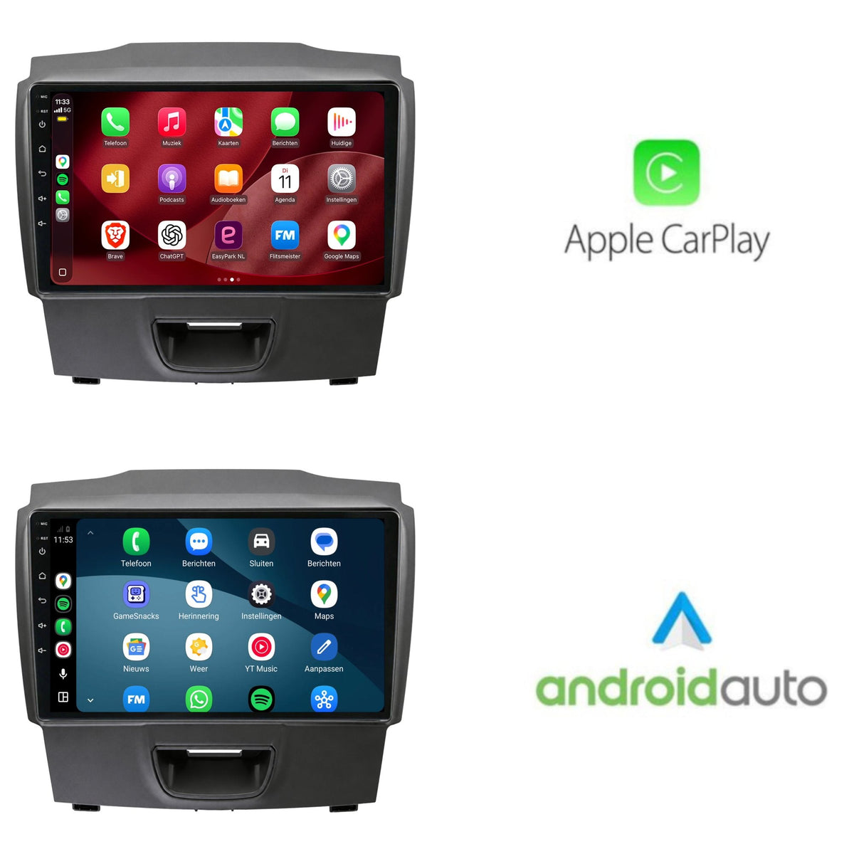 Isuzu D-Max CarPlay & Android Auto radio | 2015 t/m 2019 | 9 inch | Android 15 | CTX-7515