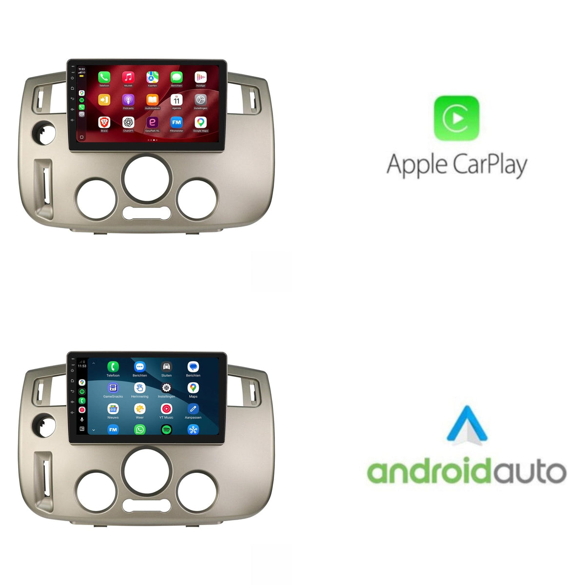 Radio con CarPlay y Android Auto para Renault Scenic 2 | 2003 a 2009 | 9 pulgadas | Android 15 | CTX-7520