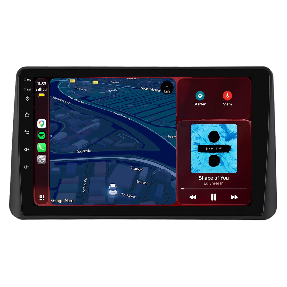 Radio con CarPlay y Android Auto para Dacia Duster | 2024 a 2026 | 9 pulgadas | Android 15 | También para versiones sin pantalla | CTX-7523