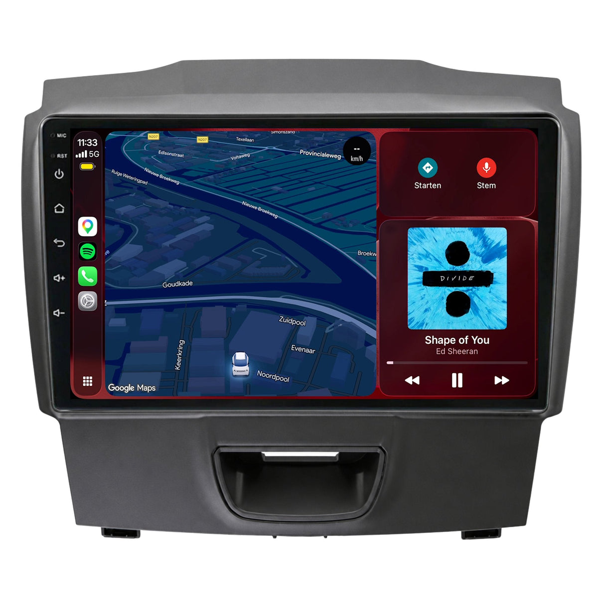 Isuzu D-Max CarPlay & Android Auto radio | 2015 t/m 2019 | 9 inch | Android 15 | CTX-7515