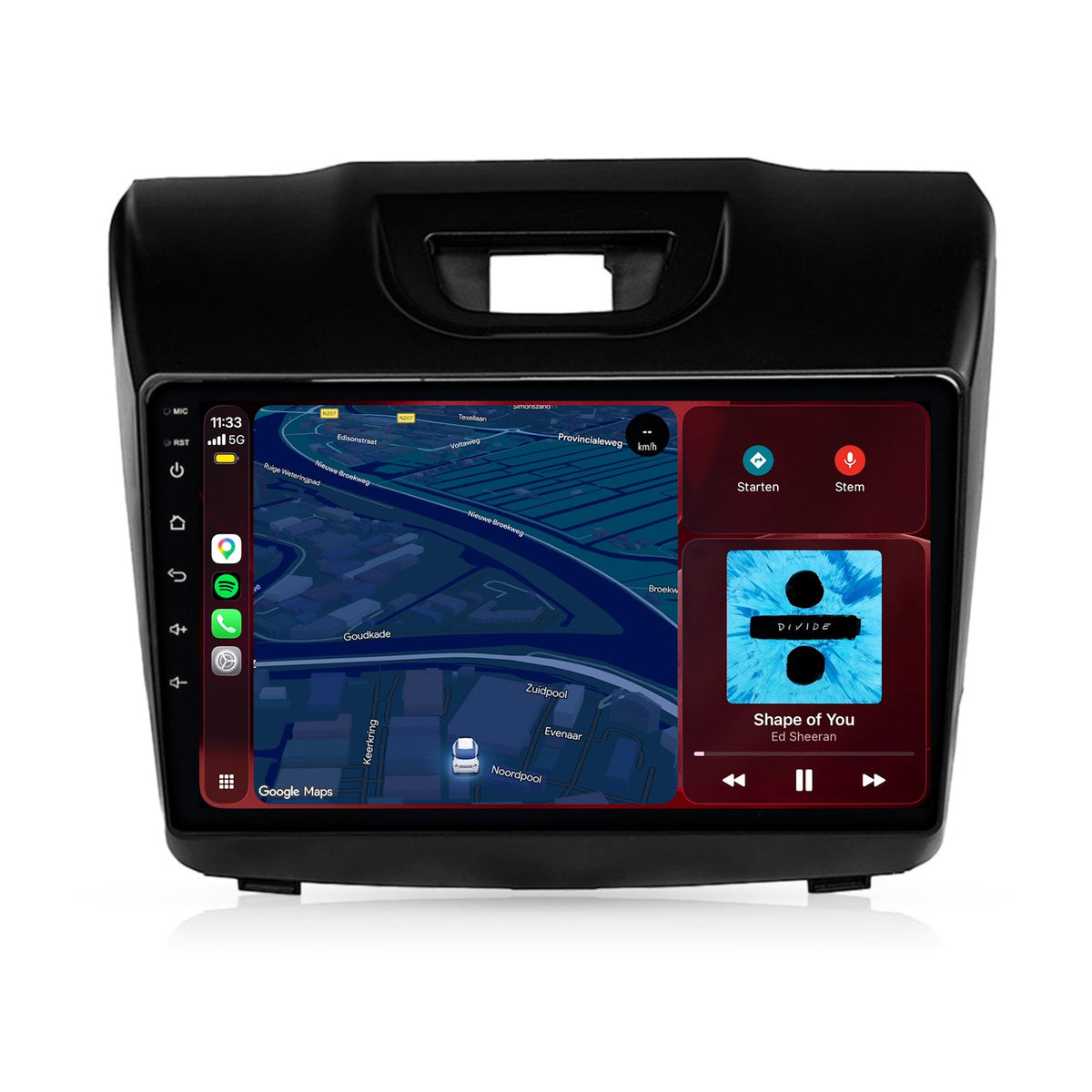 Isuzu D-Max CarPlay & Android Auto radio | 2012 t/m 2016 | 9 inch | Android 15 | CTX-7516