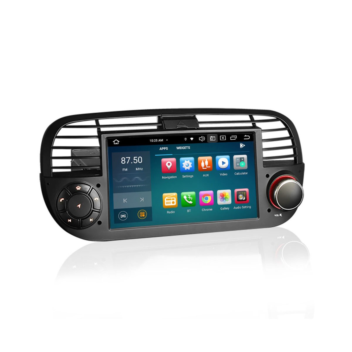 Fiat 500 CarPlay | 2007 bis 2015 | Android 14 Autoradio schwarz