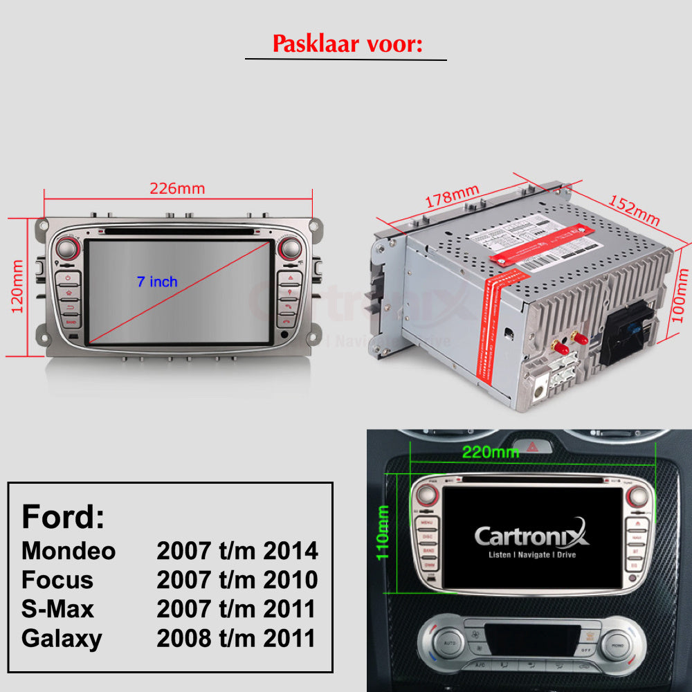 Ford Android 16 CarPlay | Android Auto | Mondeo Focus Galaxy S-Max