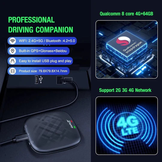 Carlinkit T-Box CarPlay | 4GB Android Auto | Netflix & YouTube