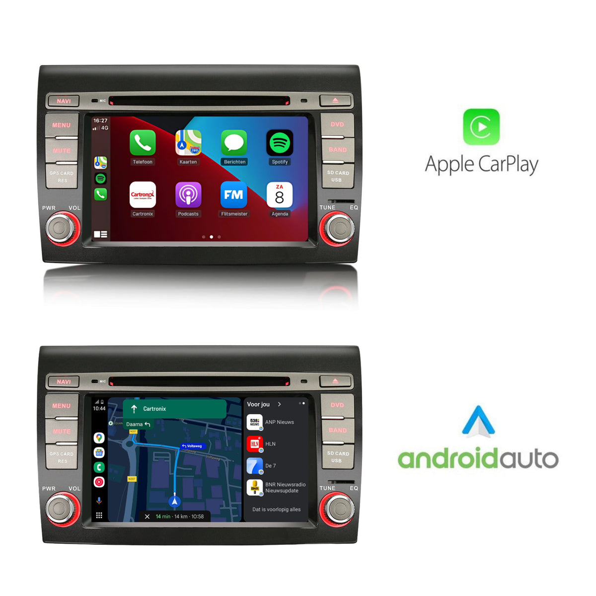 Fiat Bravo | CarPlay & Android Auto | autoradio | 2006 al 2017 | Android 16 | 4+64GB