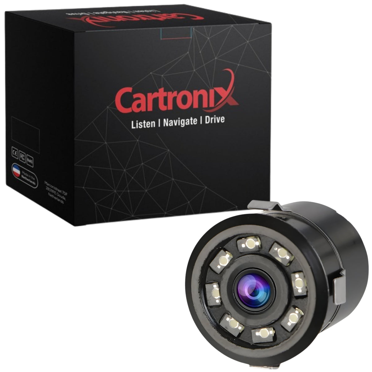 Cartronix RV-340 PRO Rückfahrkamera | Universal | Stoßstange | 8 LED