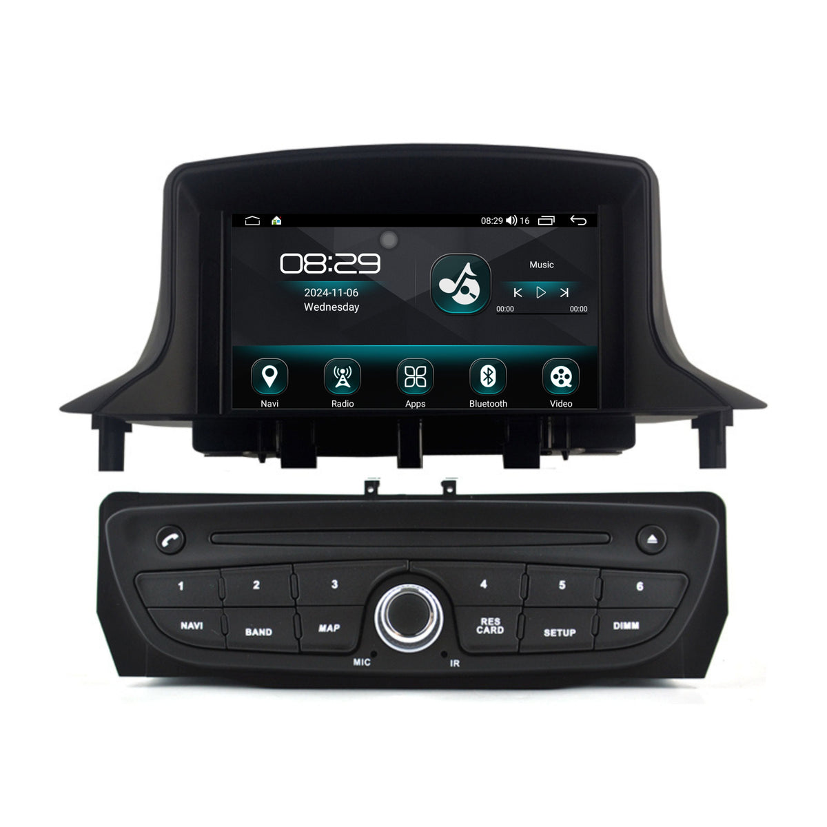 Renault Megane 3 & Fluence | Android 14 | Autoradio | 2008 t/m 2016 | CarPlay & Android Auto | 4+64GB