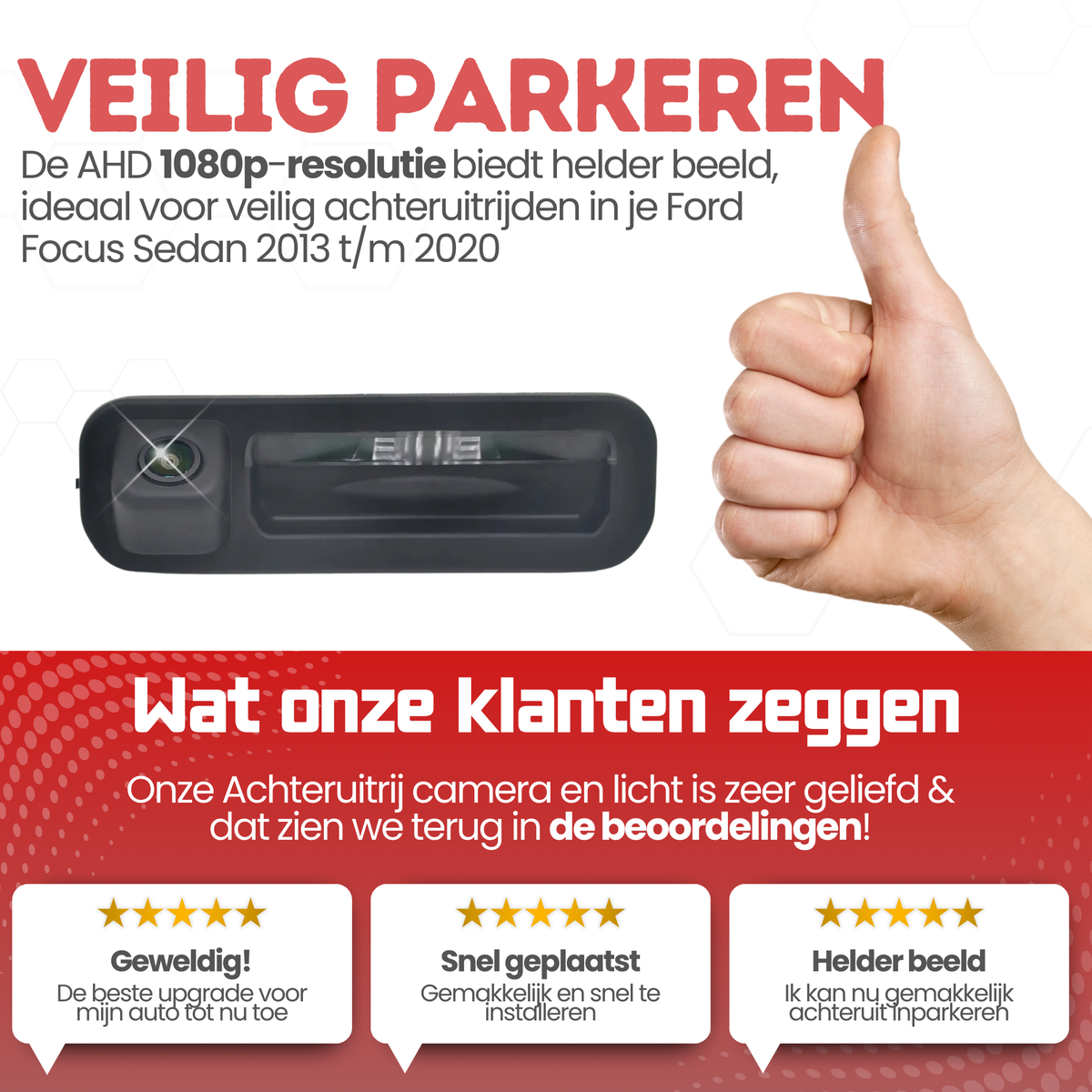 Ford Focus Sedan Kamera cofania | 2013 do 2020 | Noktowizor & Obraz HD