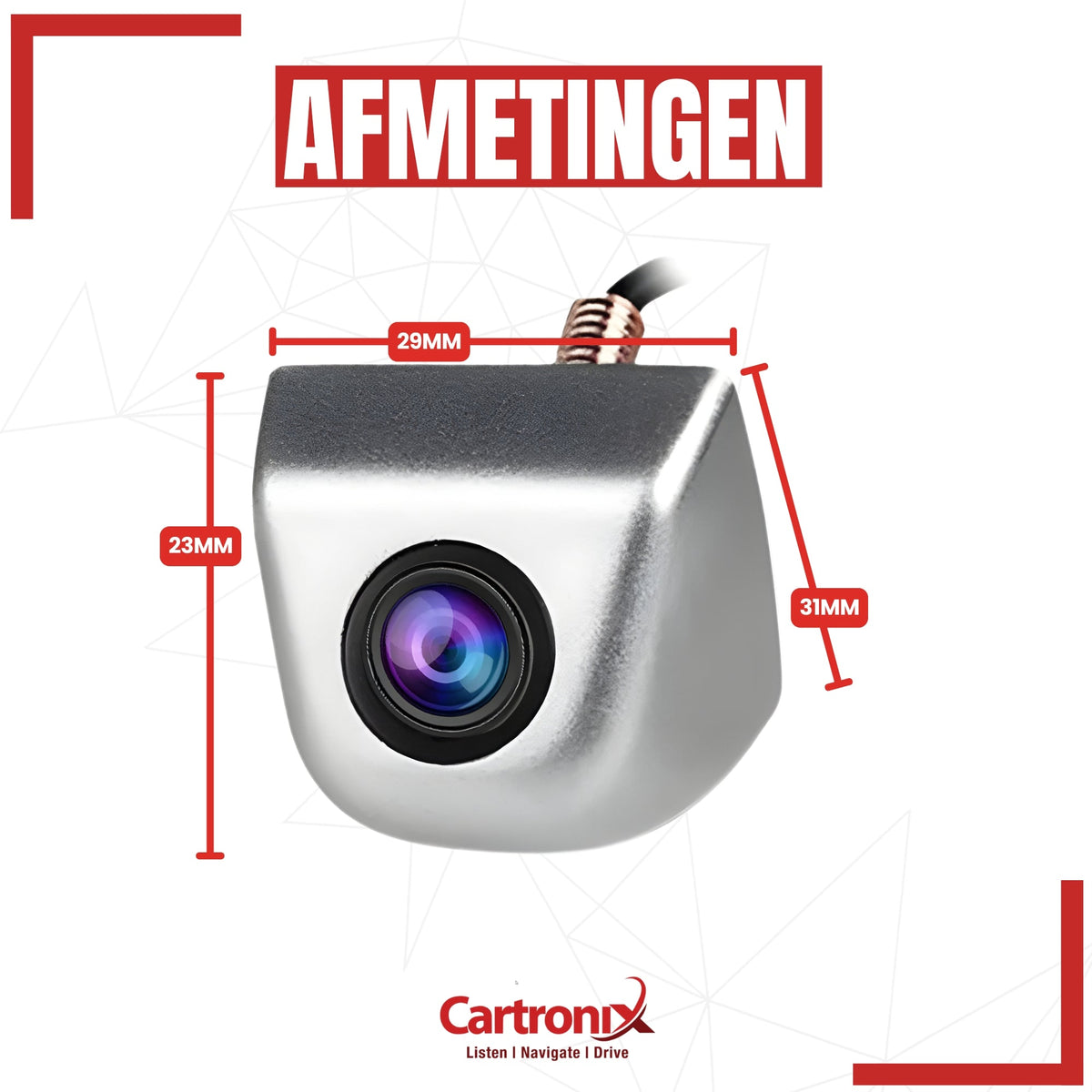Caméra de recul RV-370 PRO | Look d'origine | Argent mat