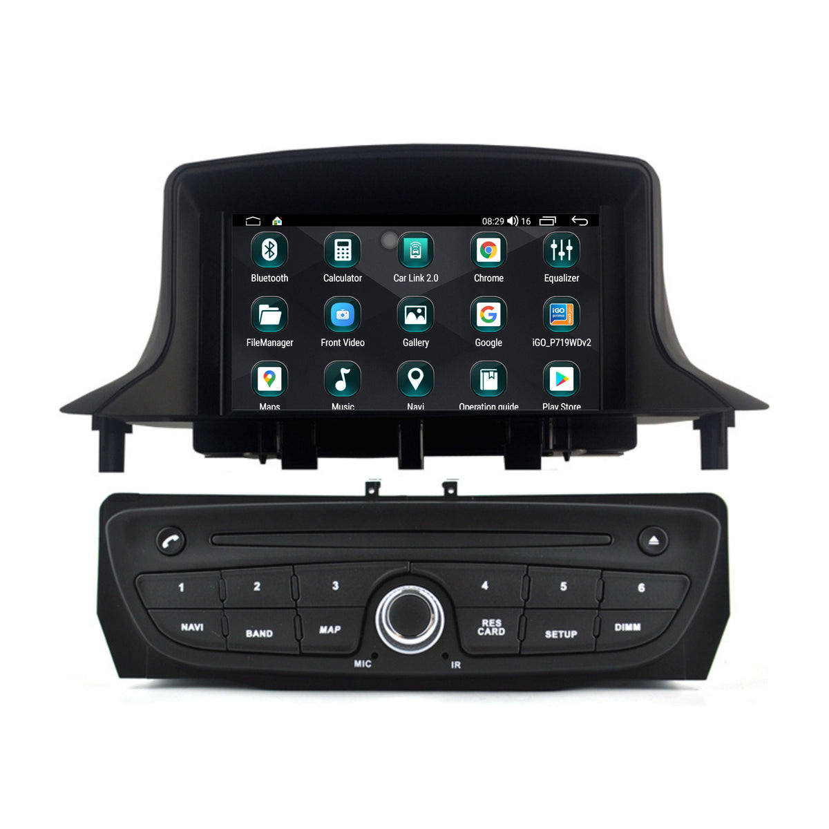 Renault Megane 3 & Fluence | Android 14 | Autoradio | 2008 t/m 2016 | CarPlay & Android Auto | 4+64GB