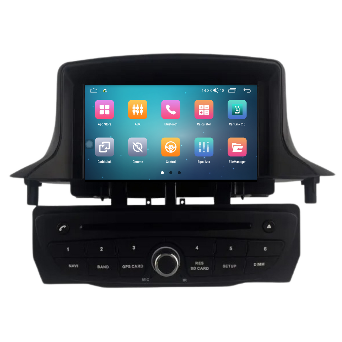 Renault Megane 3 & Fluence | Android 14 | Autoradio | 2008 t/m 2016 | CarPlay & Android Auto | 4+64GB