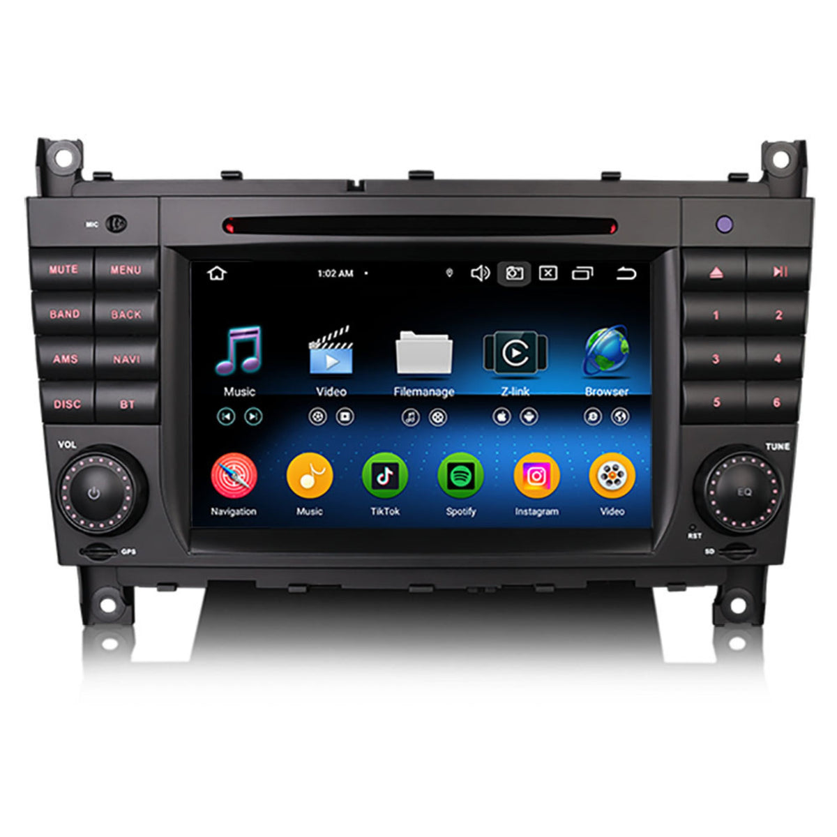 Radio samochodowe do Mercedes klasy C, CLC, CLK | CarPlay | Android 16 | 4+64GB