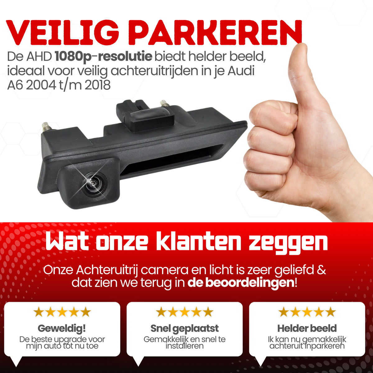 Audi A6 Achteruitrijcamera | 2004 t/m 2018 | Nachtzicht & HD Beeld