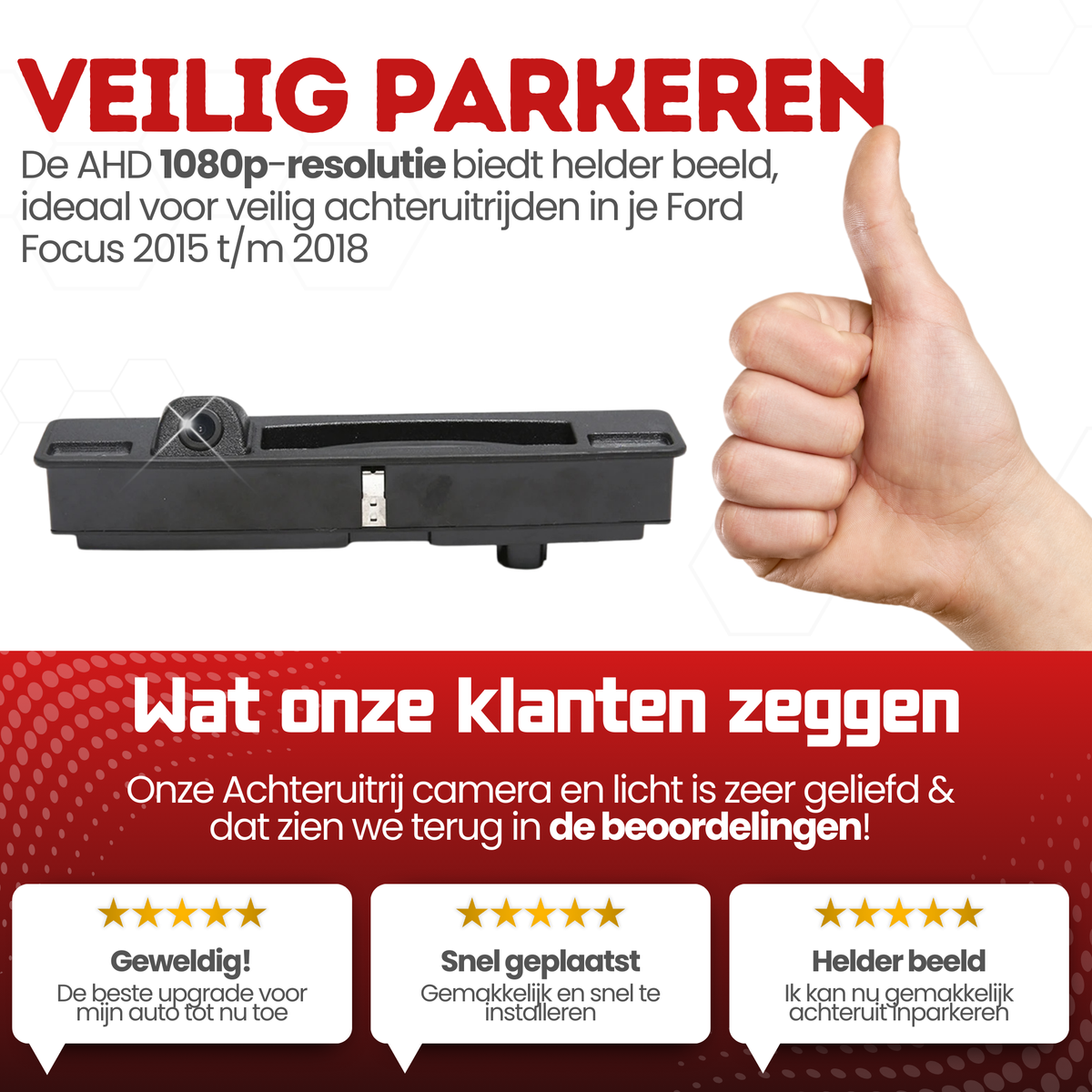 Ford Focus Reversing Camera | 2015 to 2018 | Night Vision & HD Image