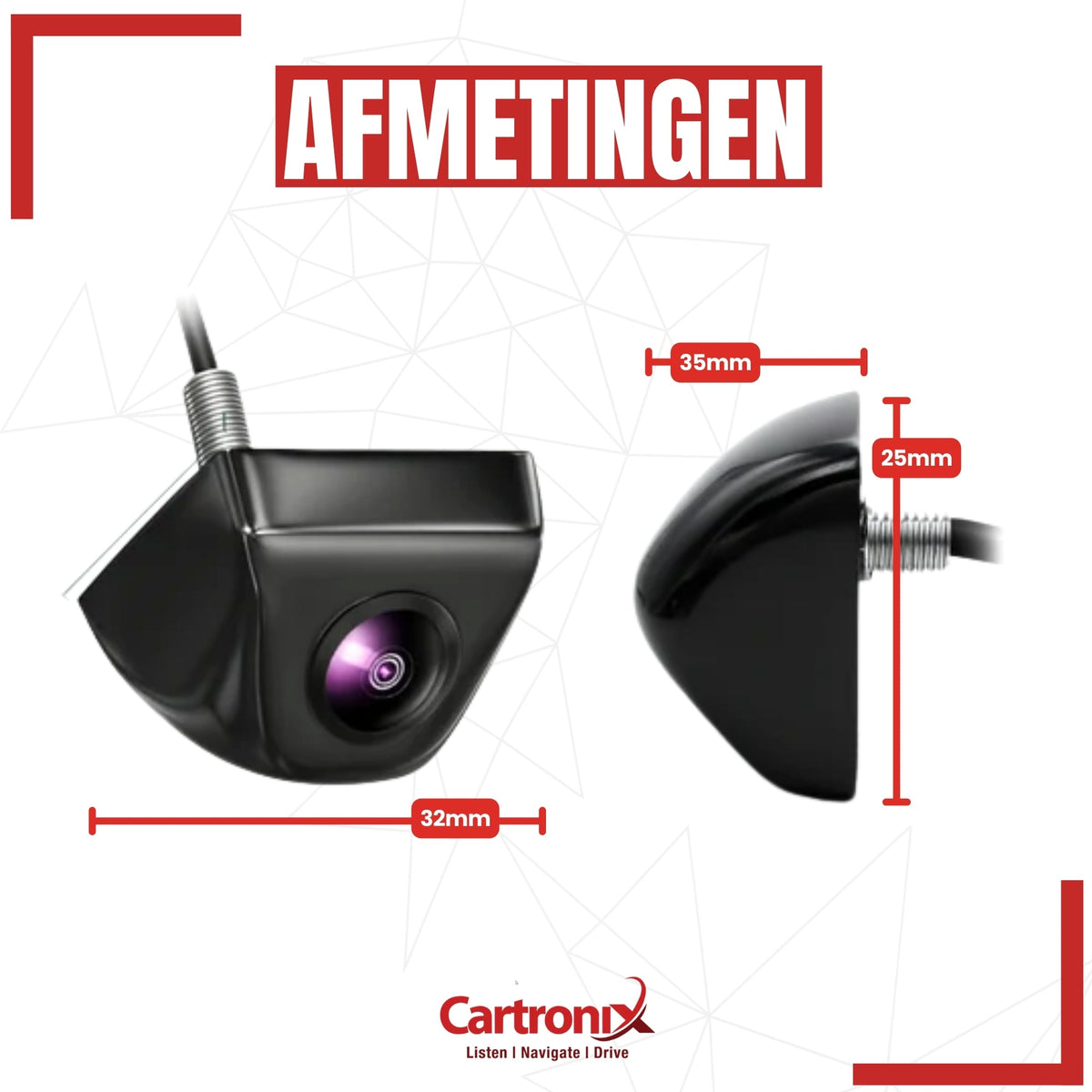 RV-355 PRO Reversing Camera | Original look | Black