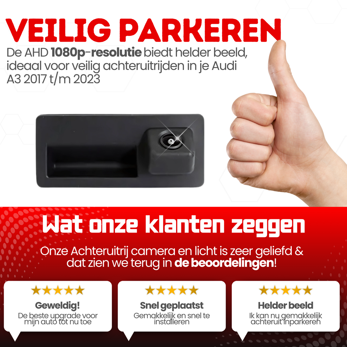 Telecamera posteriore Audi A3 | 2017 - 2023 | Visione notturna & Immagine HD