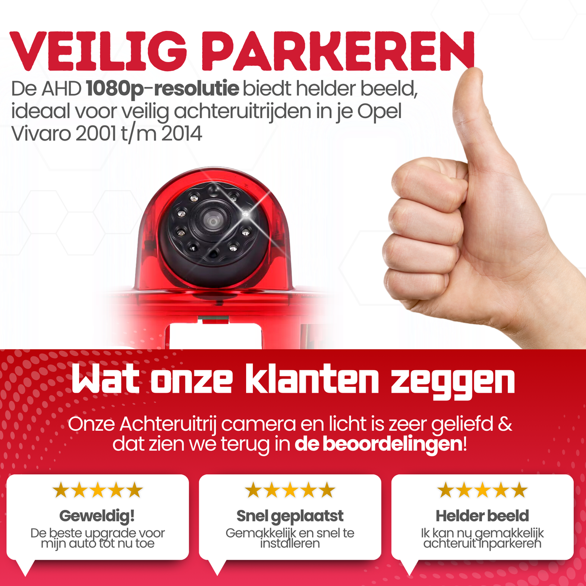 Terza luce stop con telecamera di retromarcia per Opel Vivaro | 2001-2014 | Visione notturna | Immagine HD