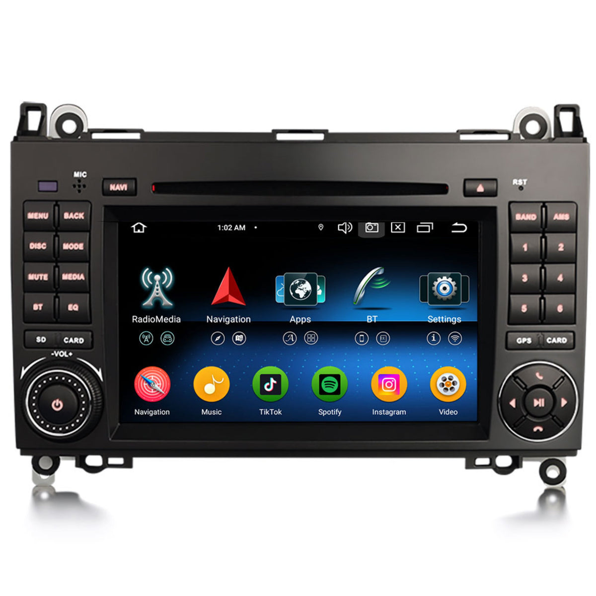Mercedes Sprinter | Vito | Viano | CarPlay & Android Auto | car radio | Android 16 | 4+64GB | DVD/CD