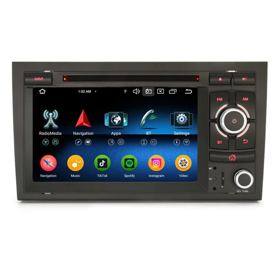 Audi A4 S4 RS4 Autoradio | 2000 t/m 2009 | Carplay | 4+64GB | Android 14