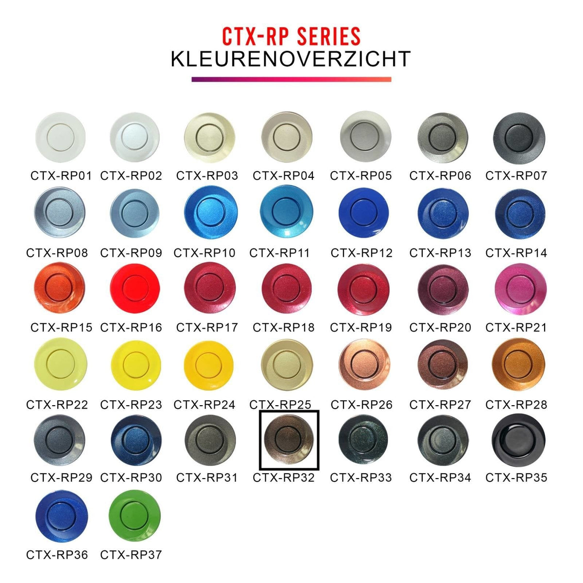 Parkeersensoren | Oriënt Bruin Metallic | Parkeerhulp | CTX-RP32