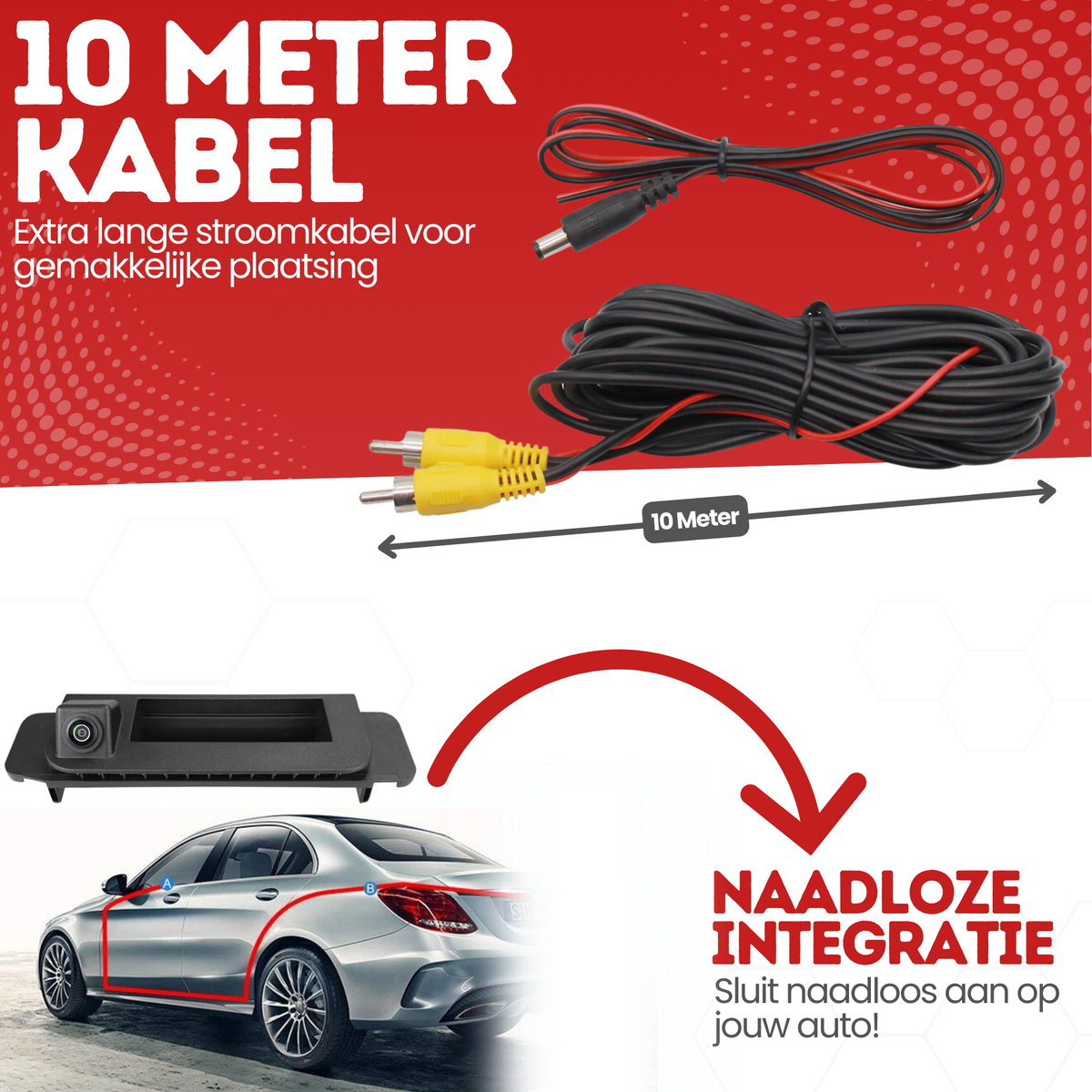Telecamera posteriore per Mercedes Classe C | 2015 - 2021 | Visione notturna & Immagine HD