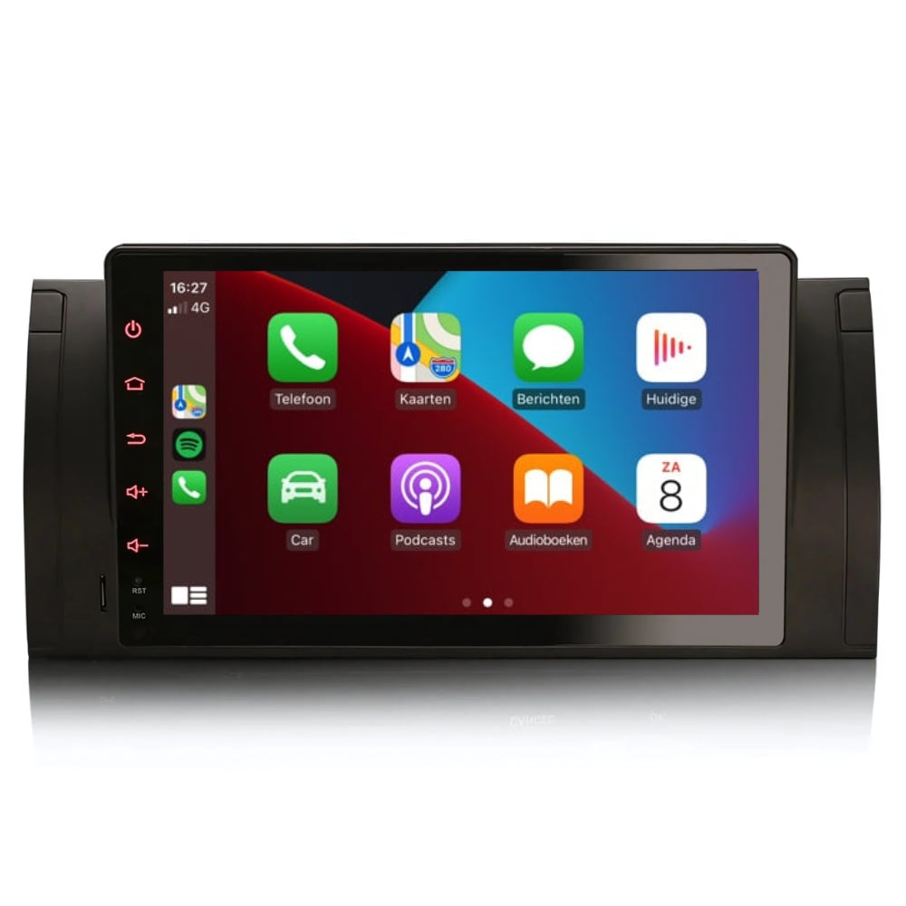 Radio samochodowe z CarPlay do BMW serii 5 X5 E39 E53 M5 | 1996-2007 | 8-rdzeniowy | Bezprzewodowy Apple CarPlay i Android Auto | 4GB + 64GB | Full Touch