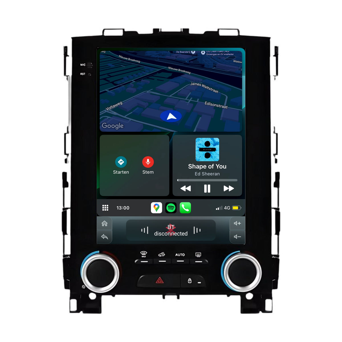 Cartronix Renault Megane 4 | 2016-2024 | Autoradio Navigazione | Apple CarPlay & Android Auto | Android 13 | Grande Schermo HD | CTX-9012