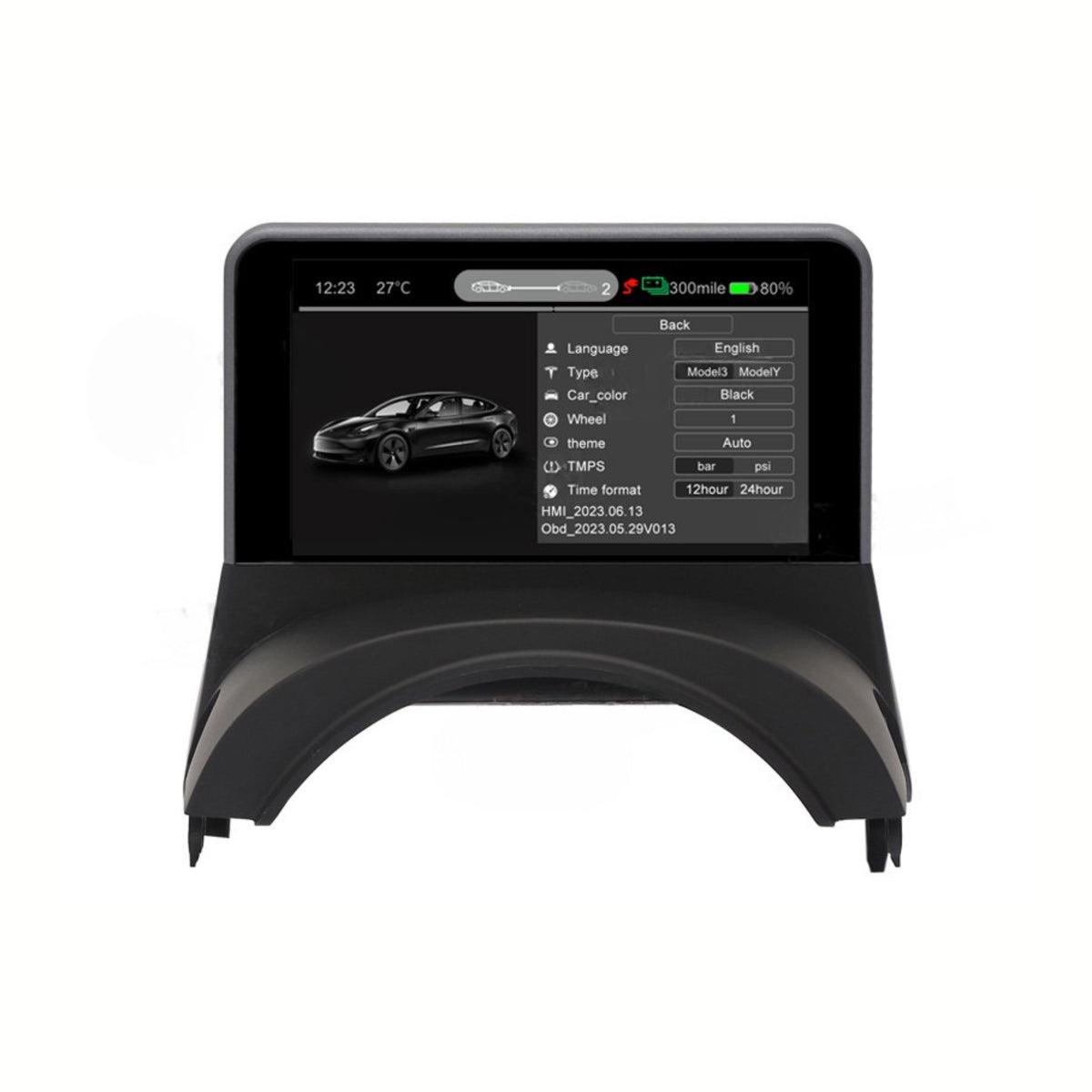Tesla Model 3 & Model Y Dashboard | Heads-up Display Speedometer | 5-inch HD Instrument Cluster | More Safety & Less Distraction | Plug & Play