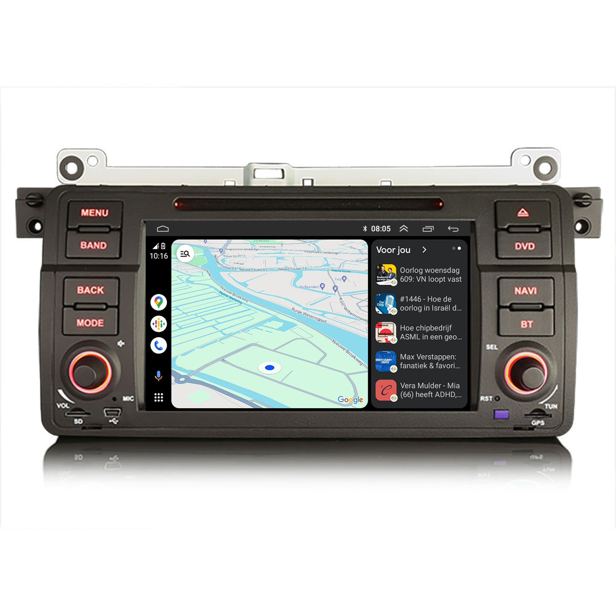 BMW 3-serie E46 Autoradio | 1999 t/m 2005 | CarPlay | 4+64GB | Android 14 | DVD/CD speler