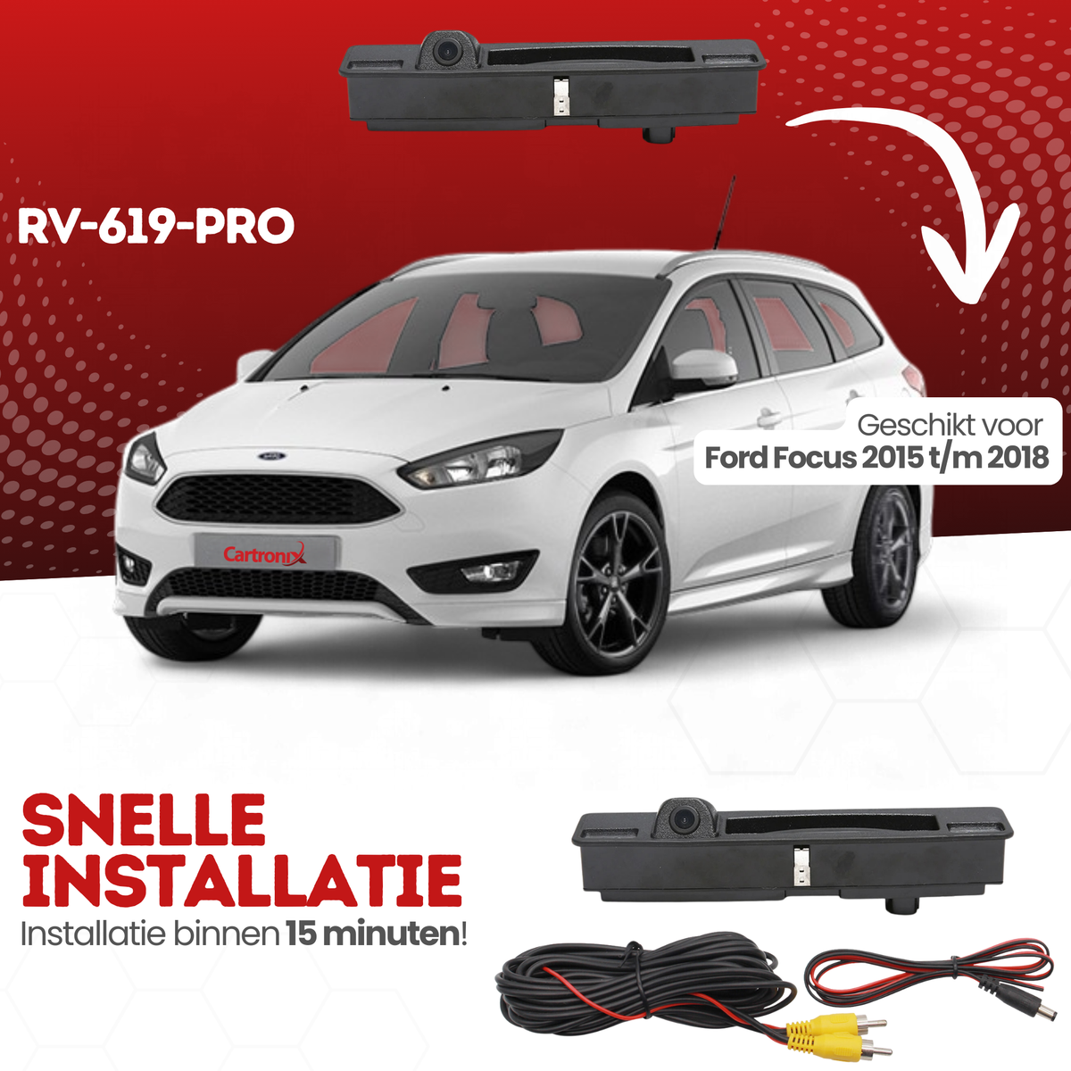 Ford Focus Reversing Camera | 2015 to 2018 | Night Vision & HD Image