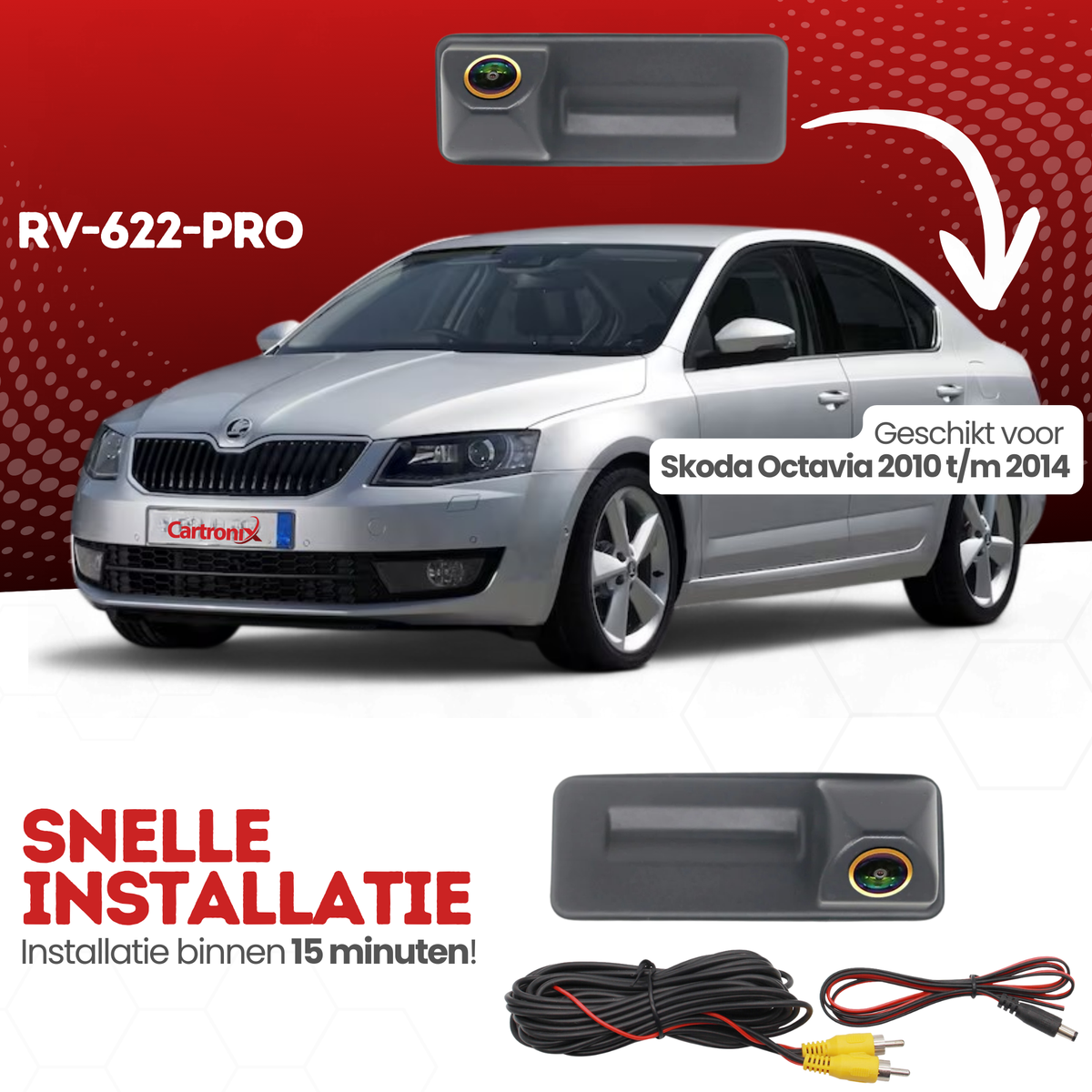 Skoda Octavia Rückfahrkamera | 2010 bis 2014 | Nachtsicht & HD-Bild