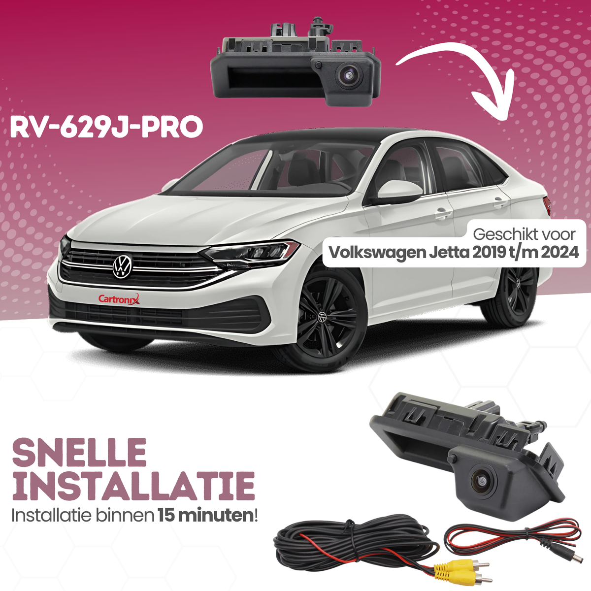 Volkswagen Jetta Rückfahrkamera | 2019 bis 2024 | Nachtsicht & HD-Bild