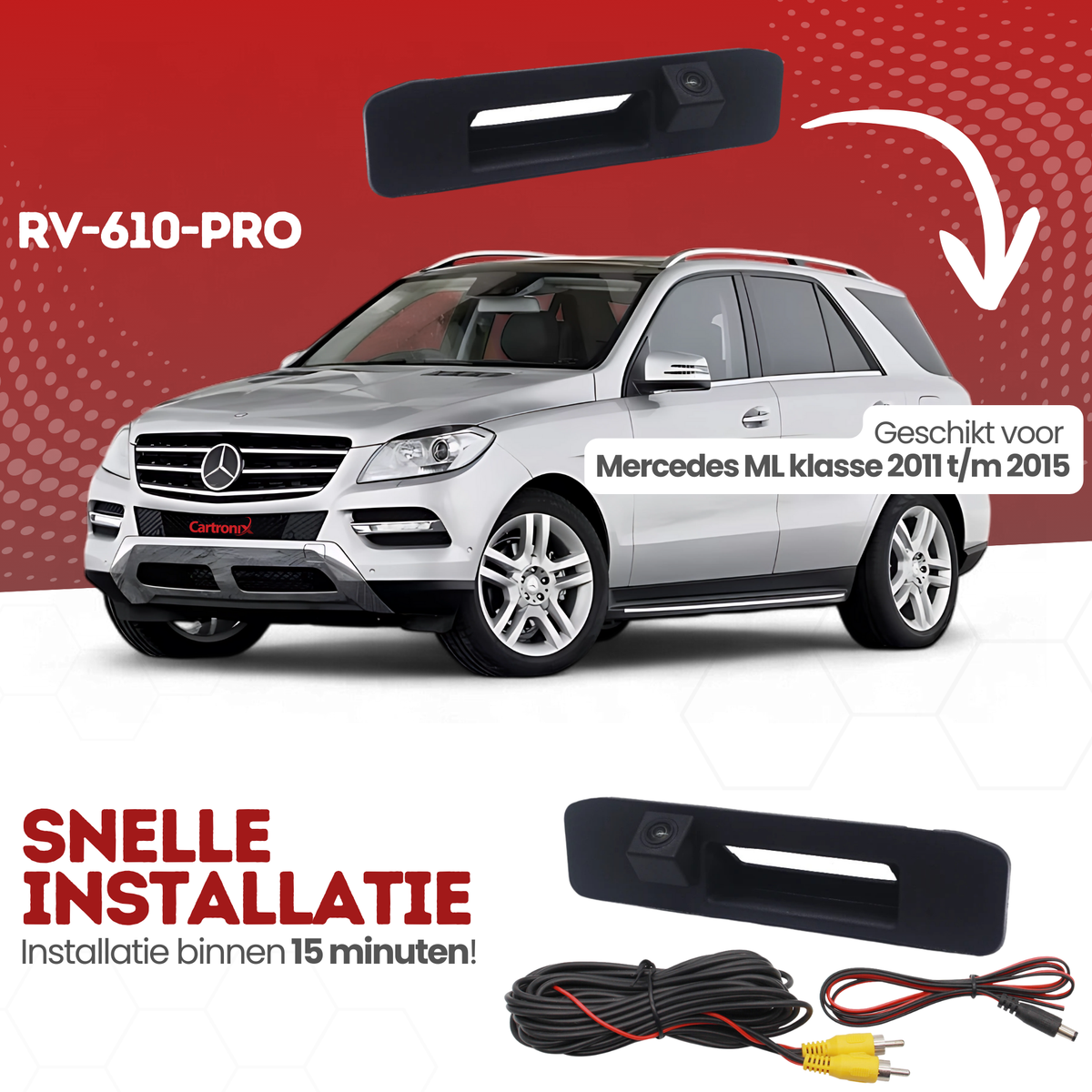 Mercedes ML-Klasse Rückfahrkamera | 2011 bis 2015 | Nachtsicht & HD-Bild
