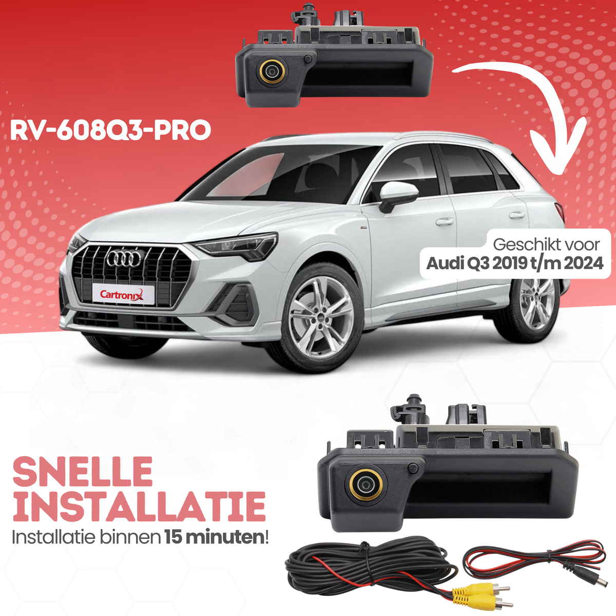 Telecamera per retromarcia Audi Q3 | 2019-2024 | Visione notturna e immagine HD