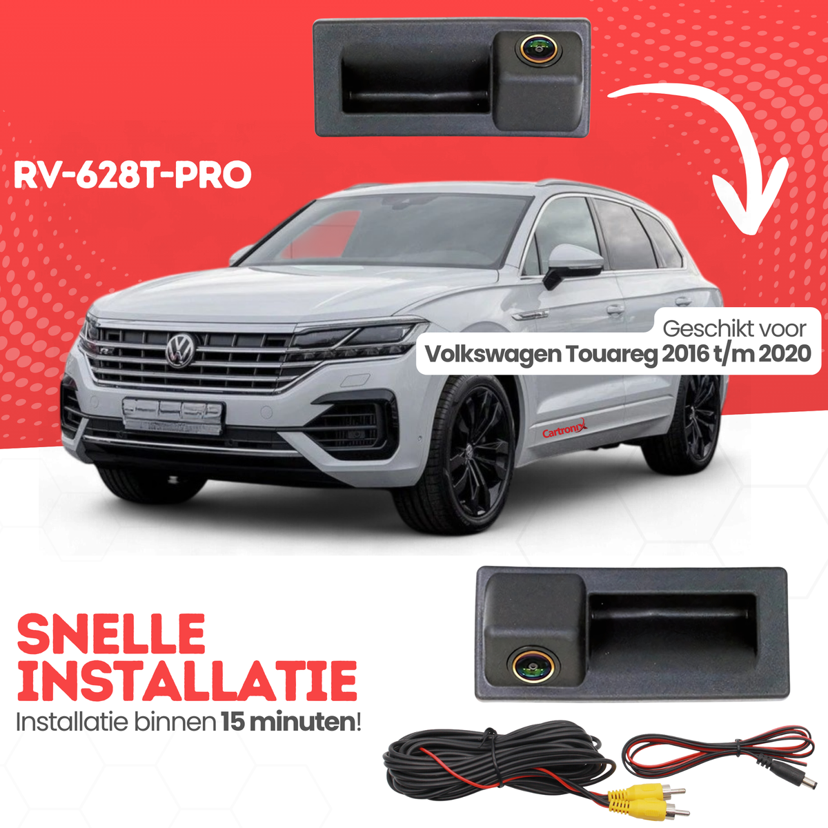 Kamera cofania Volkswagen Touareg | 2016 do 2020 | Noktowizor i obraz HD