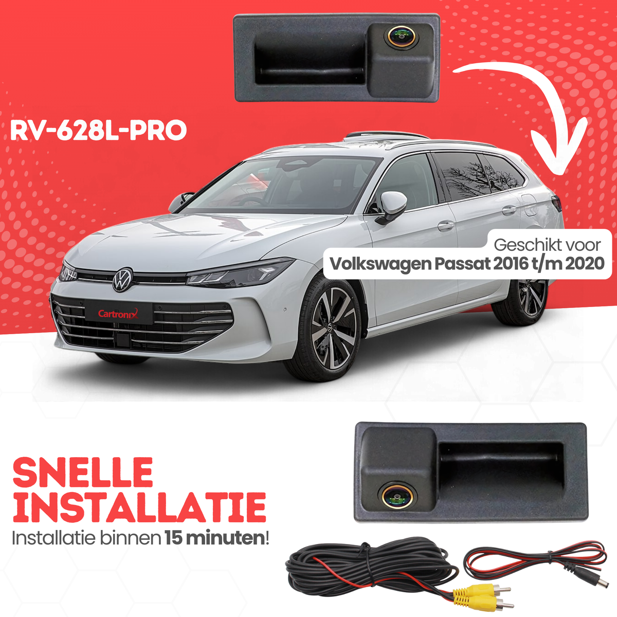 Kamera cofania Volkswagen Passat | 2016 – 2020 | Noktowizor i obraz HD