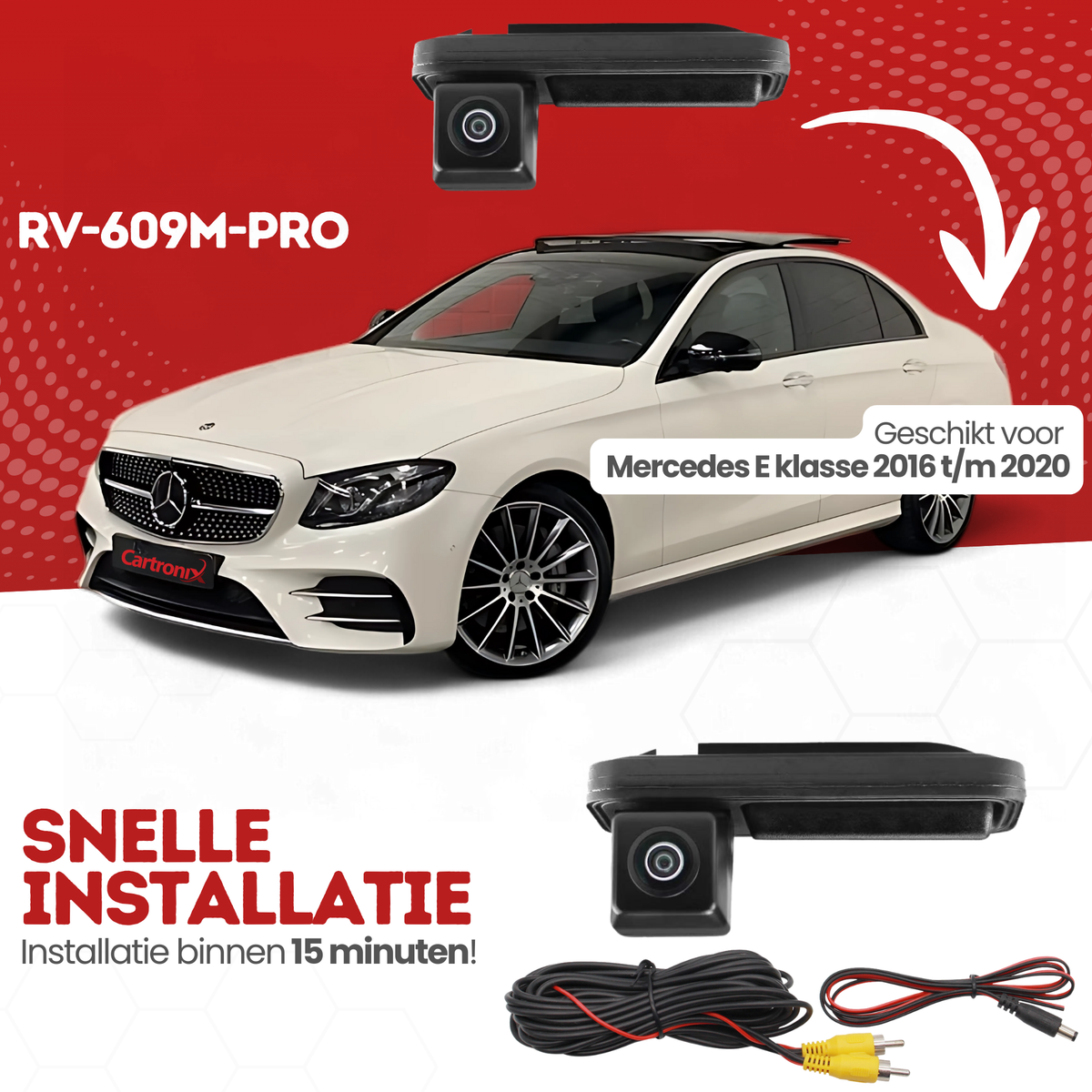 Mercedes E-Klasse Achteruitrijcamera | 2016 t/m 2020 | Nachtzicht & HD Beeld