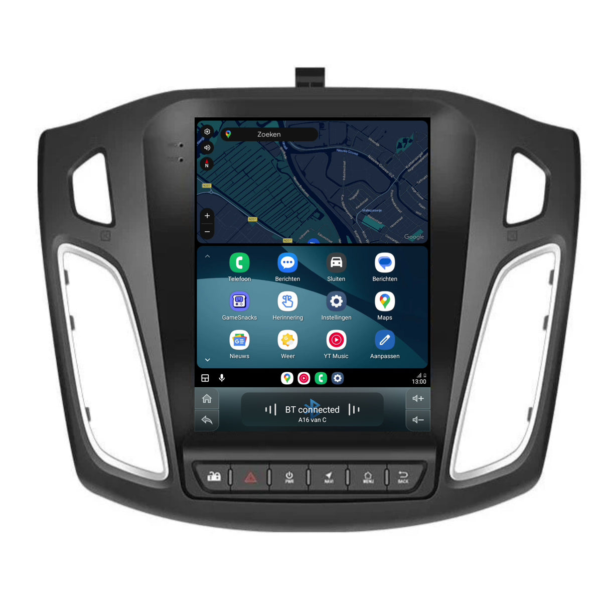 Cartronix Ford Focus | 2011 - 2017 | Autoradio Navigazione | Apple CarPlay & Android Auto | Android 13 | 10 pollici | Grande schermo HD