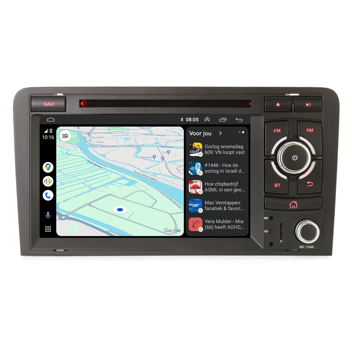 Audi A3 | S3 | RS3 | CarPlay & Android Auto | Car radio | 2004 to 2013 | Android 16 | 4+64GB