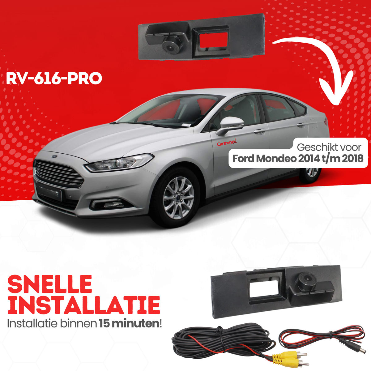 Caméra de recul Ford Mondeo | 2014 à 2018 | Vision nocturne & image HD