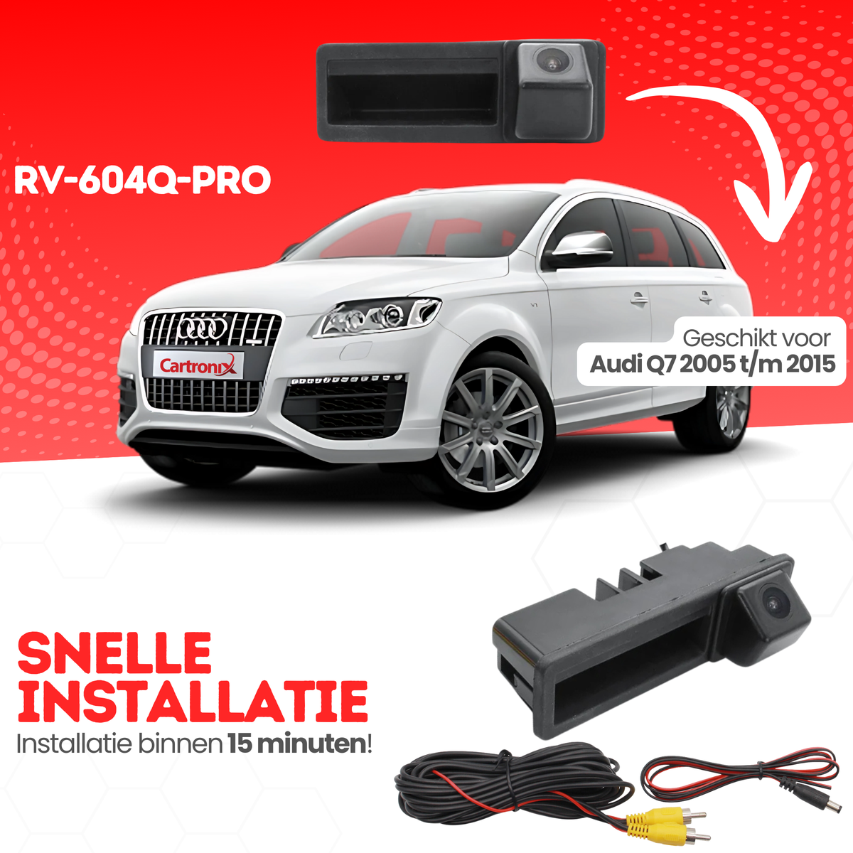 Telecamera posteriore Audi Q7 | dal 2005 al 2015 | Visione notturna & Immagine HD
